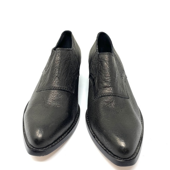 Cynthia Vincent Leather Ankle Boots Black SZ 7.5 - Picture 2 of 8